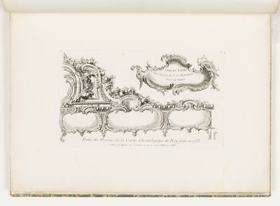 Parte da Ornamentação da Cronologia de 1733 (Antigo Testamento) para o Rei], pl. 35 na Obra de Juste Aurele Meissonnier de Juste Aurèle Meissonnier