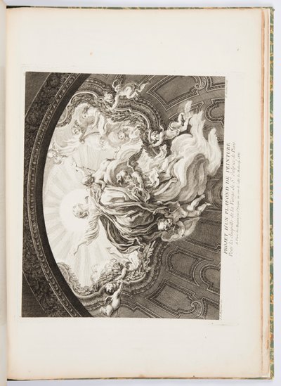 Projeto para Teto Pintado para a Capela da Virgem de São Sulpício de Paris, placa 105, em Oeuvres de Juste-Aurèle Meissonnier (Obras de Just-Aurèle Meissonnier) de Juste Aurèle Meissonnier