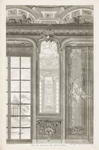 Vista dos pilares do mesmo Gabinete; Vista dos pilares do mesmo gabinete, 3ª Placa de Juste Aurèle Meissonnier