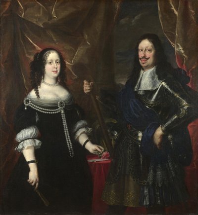 Retrato duplo do Grão-Duque Fernando II da Toscana e sua esposa Vittoria della Rovere, década de 1660 de Justus Sustermans