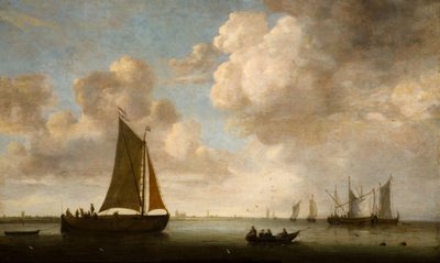 Vista Distante da Costa Holandesa, 1660. de Justus Verwer