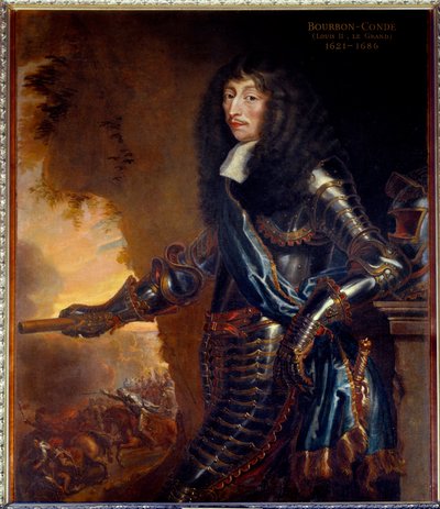 Portrait en pied du Grand Conde, Louis II Prince of Bourbon (Bourbon-Conde) (1621-1686) - Pintura de Juste D