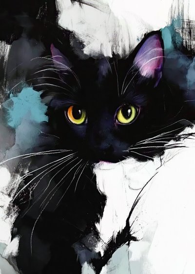 Pintura a pastel de um gato (16) de Justyna Jaszke