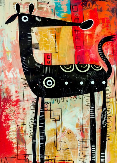 Animal abstrato colorido de Justyna Jaszke