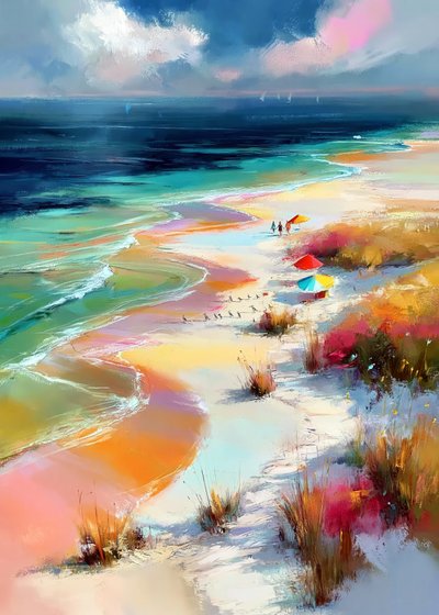 Paraíso colorido à beira-mar de Justyna Jaszke
