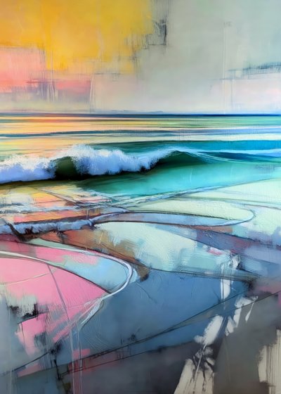 Ondas coloridas na praia de Justyna Jaszke