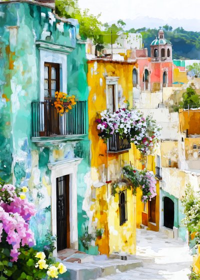 Escadarias coloridas da cidade de Justyna Jaszke
