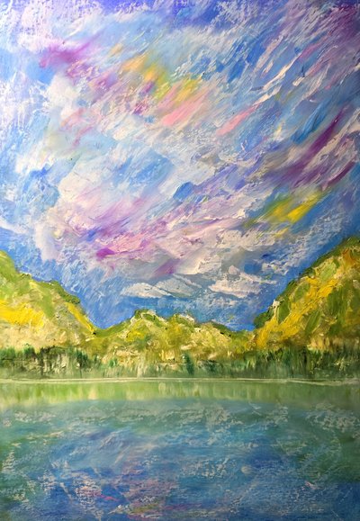 Lago de montanha colorido de Justyna Jaszke