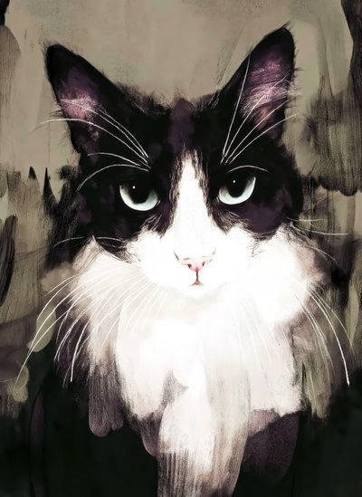 Olhar Intenso de Gato de Justyna Jaszke
