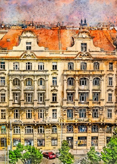 Paisagem urbana europeia ornamentada de Justyna Jaszke