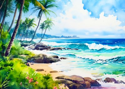 Ondas de Praia Tropical de Justyna Jaszke