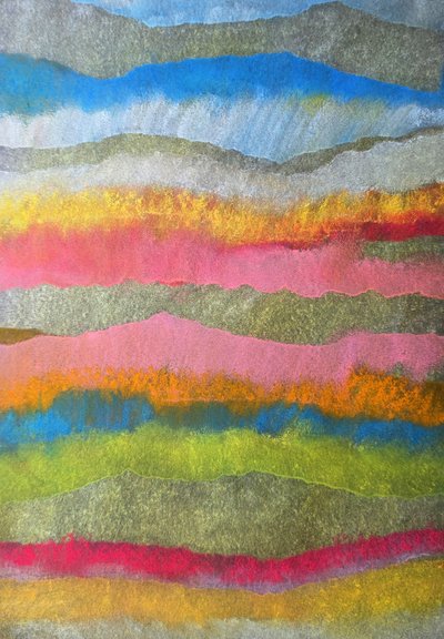 Paisagem abstrata vibrante de Justyna Jaszke