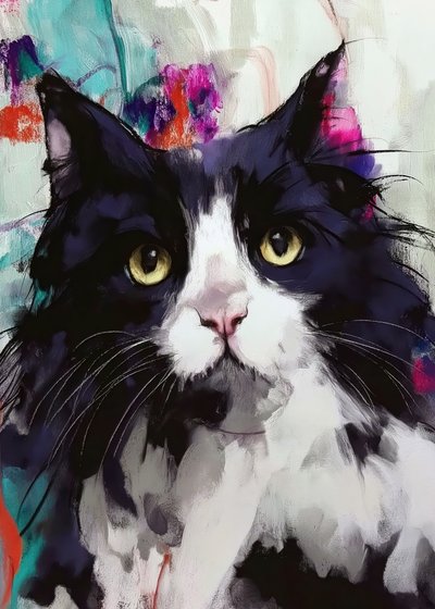 Retrato de um gato cheio de vida de Justyna Jaszke