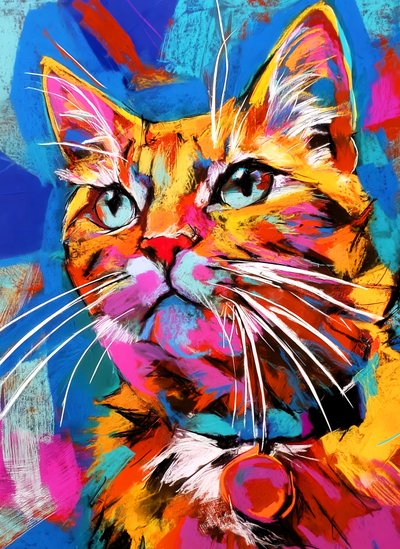 Retrato de um gato cheio de vida de Justyna Jaszke