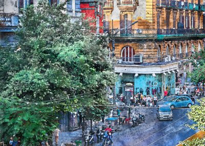 Rua animada da cidade de Justyna Jaszke