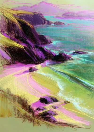 A animada praia de Cliffside de Justyna Jaszke
