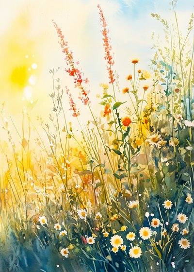 Flores vibrantes do prado de Justyna Jaszke