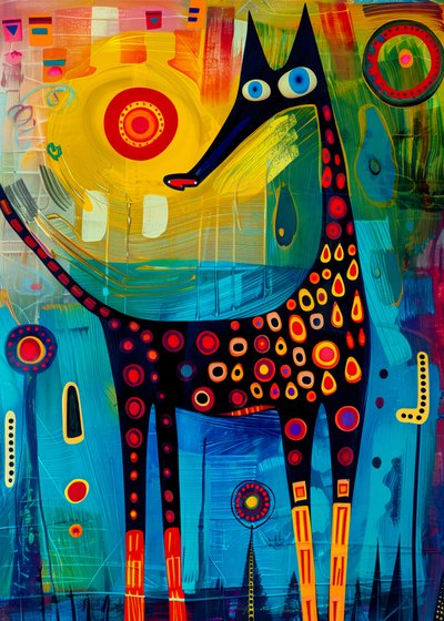 Criatura colorida com manchas de Justyna Jaszke