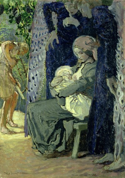 Sagrada Família, c.1913 (óleo sobre tela) de Józef Mehoffer