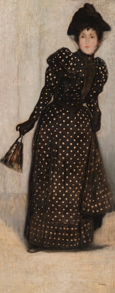 Mulher de vestido branco de bolinhas, 1889. de József Rippl Rónai