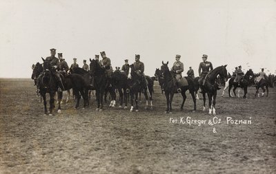 Álbum Jack Bosio - Campanha de Guerra 1917-1920: Missão Militar na Polônia (Varsóvia - Posen) março-abril 1919, uma bateria de cavalo em Posen (Poznan), 03-041919 de K. Greger