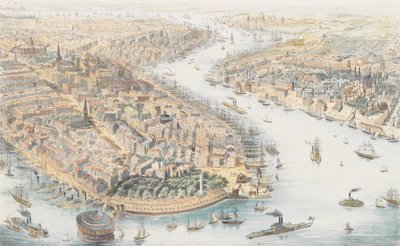 Nova York Do sudoeste, ca. 1852. de K. Th. Westermann
