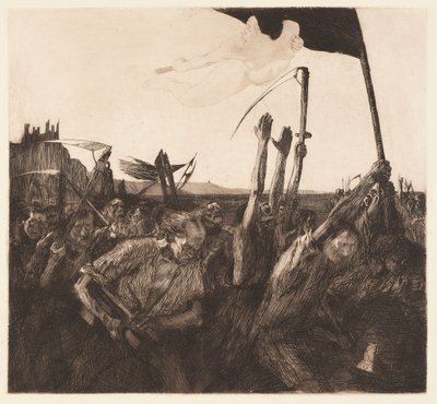 Agitação (Uproar) de Käthe Kollwitz