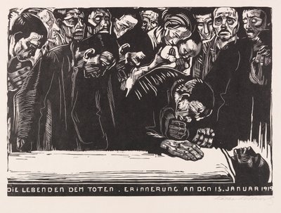 Folha comemorativa de Karl Liebknecht, 1920. de Käthe Kollwitz
