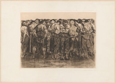 Os Prisioneiros, folha VII do ciclo: A Guerra dos Camponeses de Käthe Kollwitz