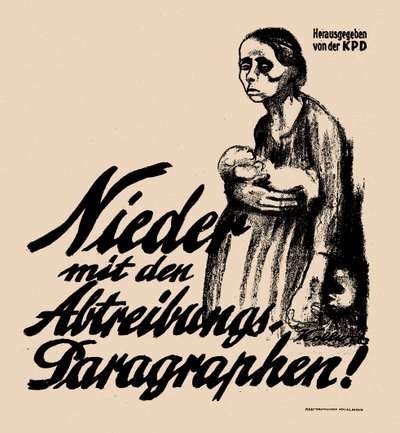 Abaixo os parágrafos do aborto!, 1923. de Käthe Kollwitz