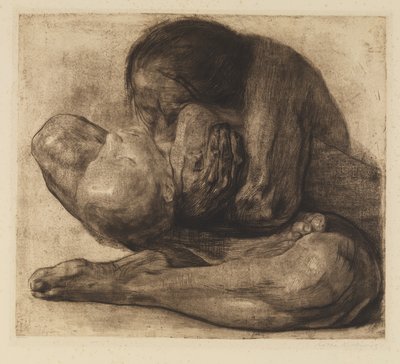 mulher com filho morto de Käthe Kollwitz