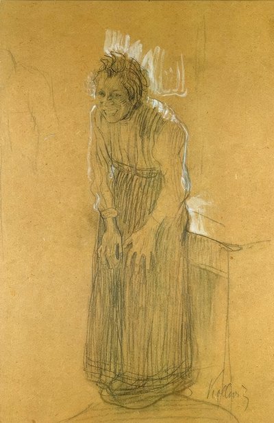 Mulher rindo de Käthe Kollwitz