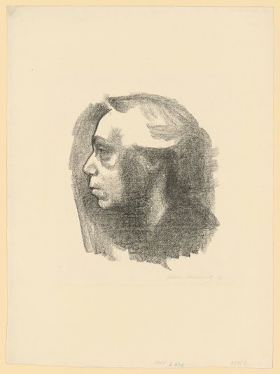 Autorretrato (1.º estado) de Käthe Kollwitz
