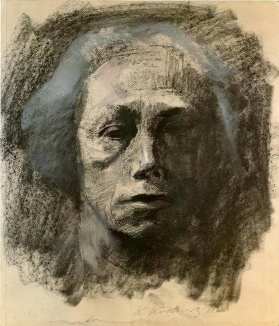 Auto-retrato em face de Käthe Kollwitz