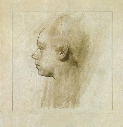 Auto-retrato de perfil à esquerda I de Käthe Kollwitz