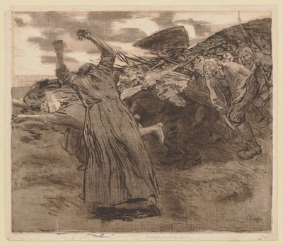 Folha 5 do ciclo «Guerra Camponesa» de Käthe Kollwitz