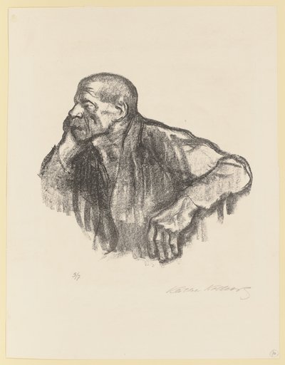 Trabalhador sentado de Käthe Kollwitz