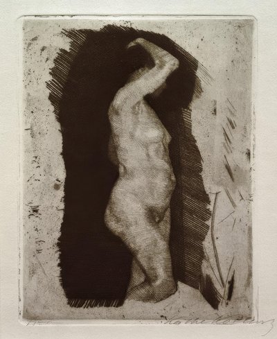 Nu feminino em pé de Käthe Kollwitz