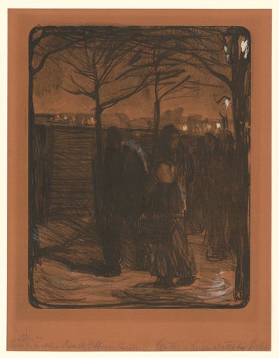 Subúrbio (primeiro estado) de Käthe Kollwitz