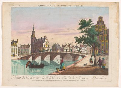 Vista da ponte de Doelen sobre o rio Amstel em Amesterdão
Le Pont du Doelen a Amsterdam (título sobre o objecto) de Kaiserlich Franziskische Akademie
