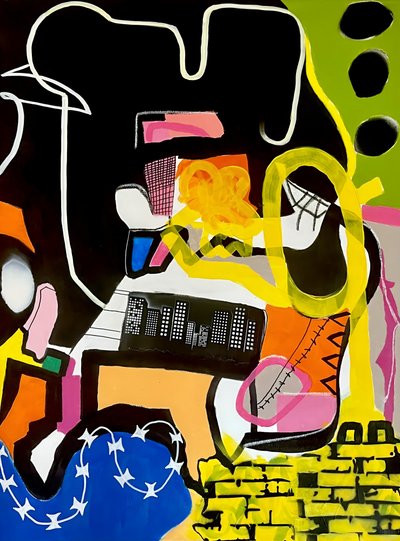 Paisagem urbana abstrata de Kajsa Bergström