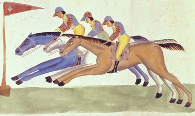 Corrida de Cavalos em Bengala, c.1830 de Kalighat School