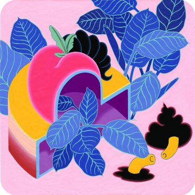 Apple Peach, 2019 (acrílico sobre tela) de Kam Tsz