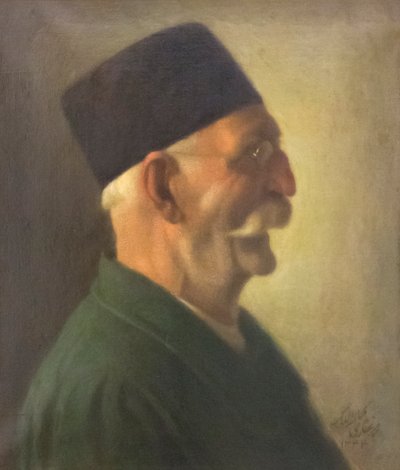 Auto-retrato, Kamal-ol-Molk, óleo sobre tela, museu de belas artes, complexo do museu Sa