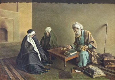 O cartomante, Kamal-ol-Molk , óleo sobre tela, museu de belas artes, complexo do museu Sa