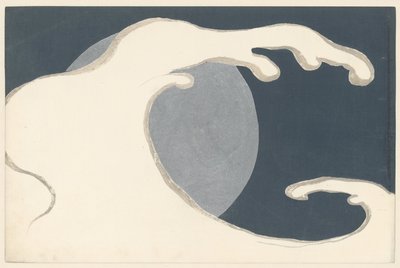 Onda grande, 1909 (impressão em xilogravura) de Kamisaka Sekka