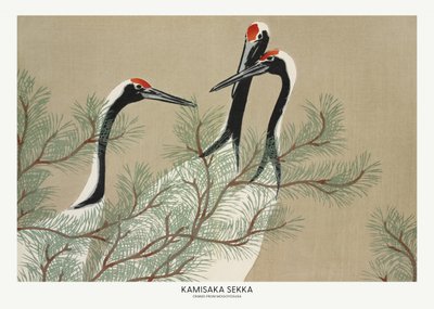 Gruas de Momoyogusa de Kamisaka Sekka