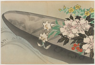 Flores de Cem Mundos (Momoyogusa): Barco de flores (Hanabune) de Kamisaka Sekka