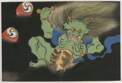 Fowers of Fundred worlds (Momo Yogusa): Go d of Tenndr (Lightning) de Kamisaka Sekka