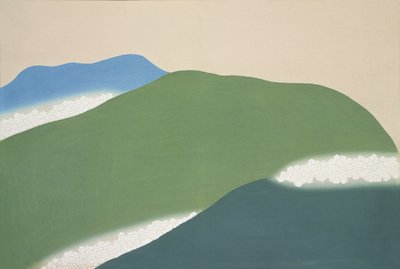 Montanhas verdes de Momoyogusa de Kamisaka Sekka
